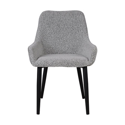 Ex Display - Acosta Dining Chair - Pepper Boucle in Black Legs