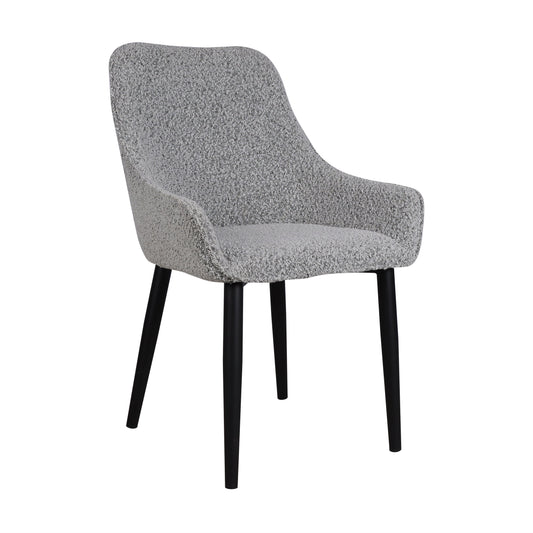 Ex Display - Acosta Dining Chair - Pepper Boucle in Black Legs