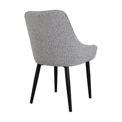 Ex Display - Acosta Dining Chair - Pepper Boucle in Black Legs