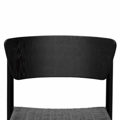 Rope Seat Dining Chair - Black(Set of 2)