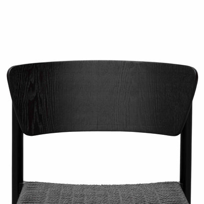 Set of 2 - Filiberto Rope Seat Dining Chair - Black