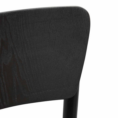 Rope Seat Dining Chair - Black(Set of 2)