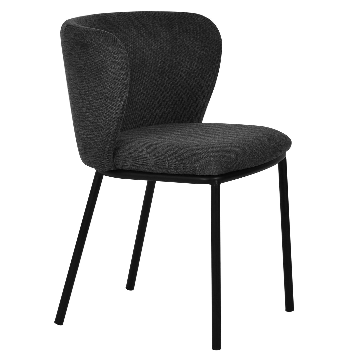 Ex Display - Flossie Fabric Dining Chair - Charcoal Grey