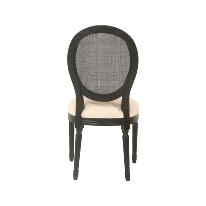 Black ELM Dining Chair - Light Beige (Set of 2)