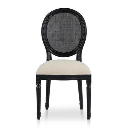 Black ELM Dining Chair - Dawn Beige (Set of 2)