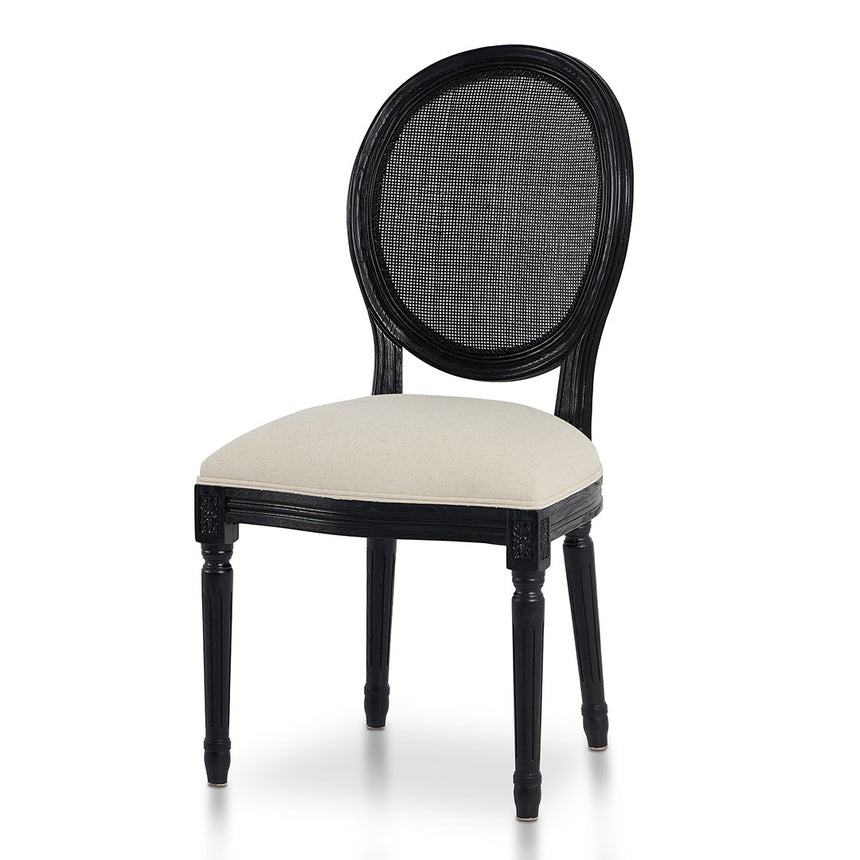 Black ELM Dining Chair - Dawn Beige (Set of 2)