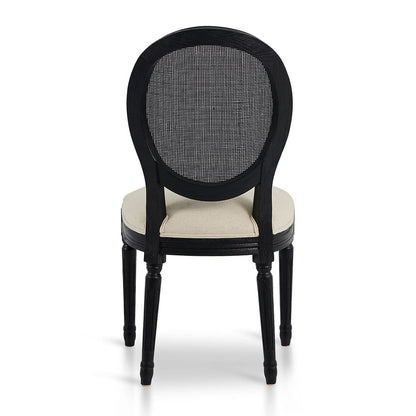 Black ELM Dining Chair - Dawn Beige (Set of 2)