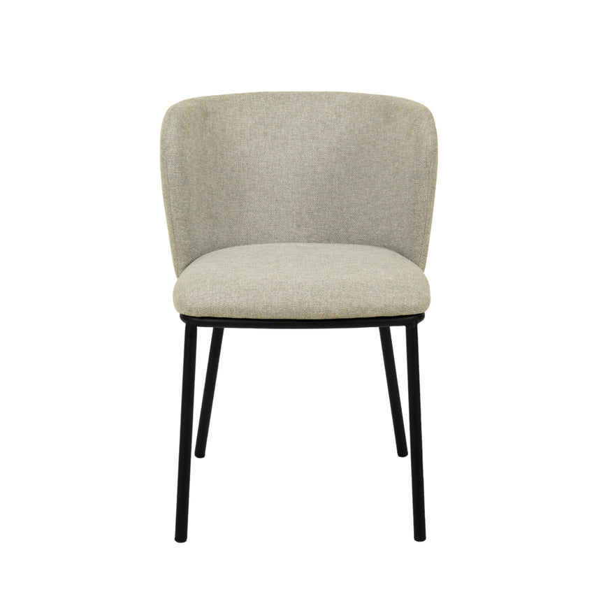 Fabric Dining Chair - Coastal Light Grey (Set of 2)