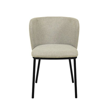 Fabric Dining Chair - Coastal Light Grey (Set of 2)
