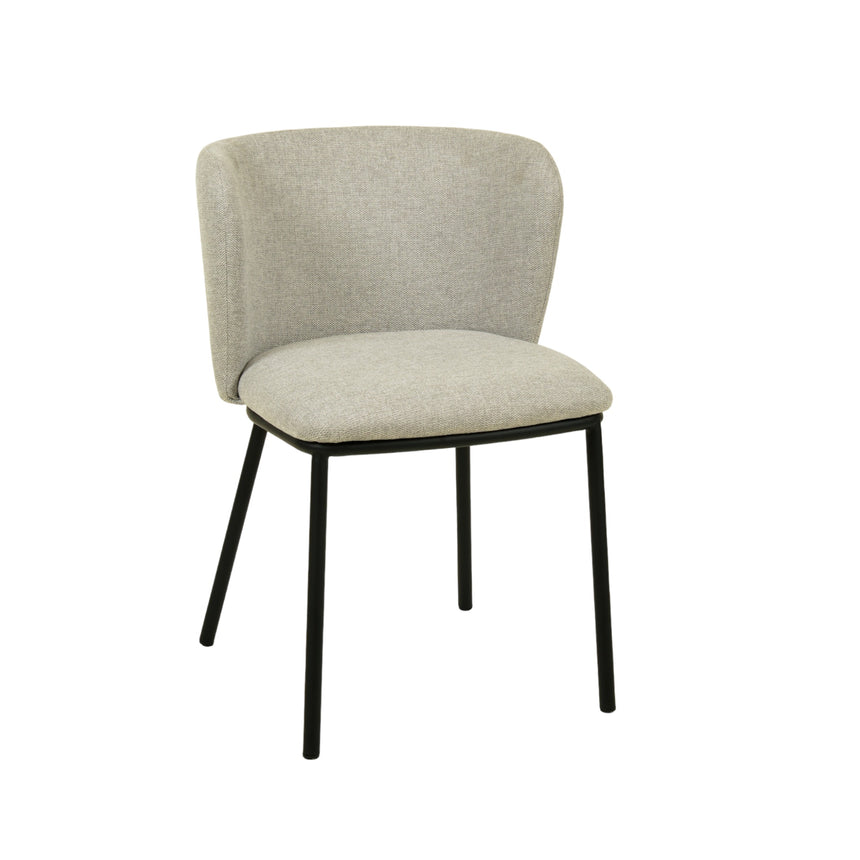 Fabric Dining Chair - Coastal Light Grey (Set of 2)
