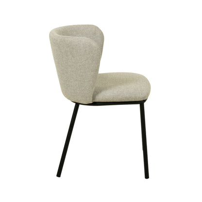 Fabric Dining Chair - Coastal Light Grey (Set of 2)