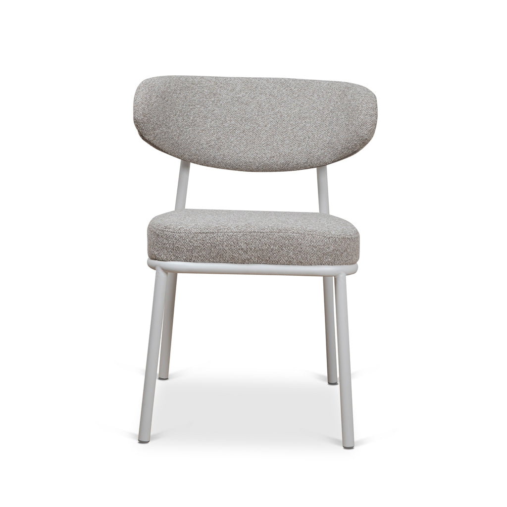Ambrosi Dining Chair – White Legs, Clay Grey (Set of 2) – view 3
