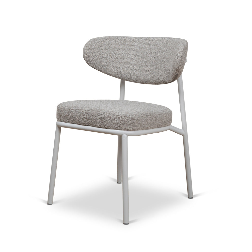 Ambrosi Dining Chair – White Legs, Clay Grey (Set of 2) – view 2