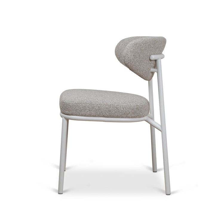 Ambrosi Dining Chair – White Legs, Clay Grey (Set of 2) – view 4