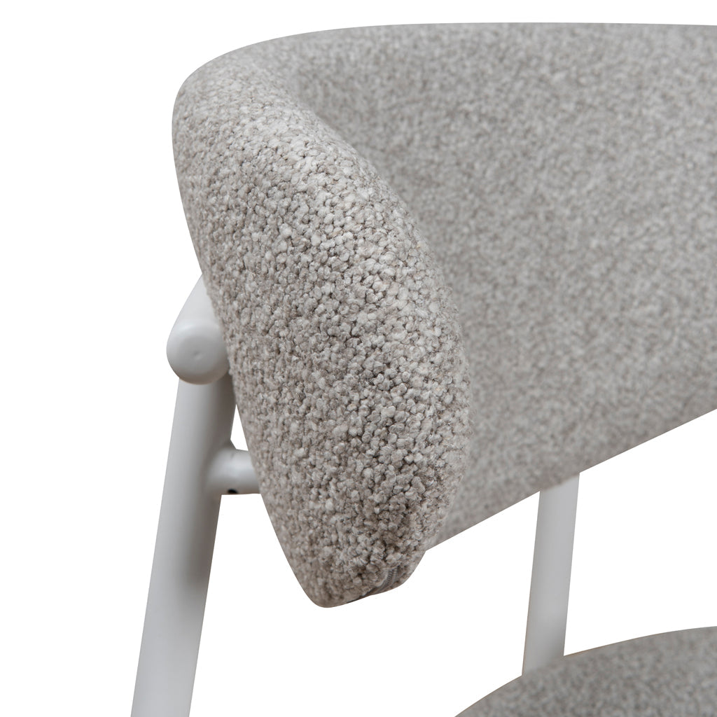 Ambrosi Dining Chair – White Legs, Clay Grey (Set of 2) – view 10