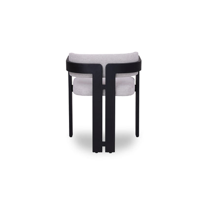 Ex Display - Merari Black Dining Chair - Stone Beige