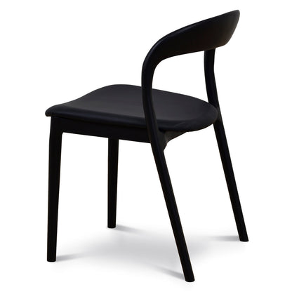 Set of 2 - Caspar Dining Chair - Full Black