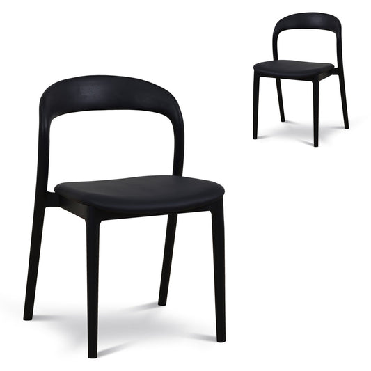 Dining Chair - Full Black (Set of 2)