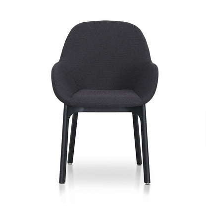Ex Display - Arias Fabric Dining Chair - Black