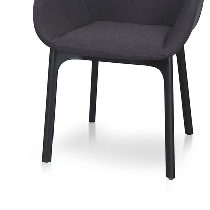 Ex Display - Arias Fabric Dining Chair - Black