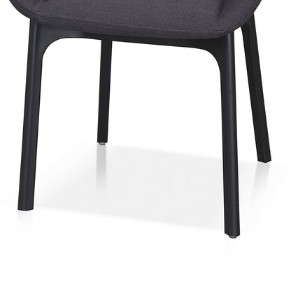 Ex Display - Arias Fabric Dining Chair - Black