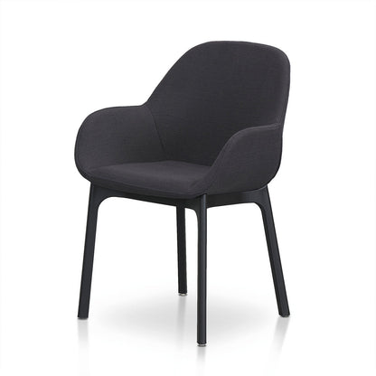 Ex Display - Arias Fabric Dining Chair - Black