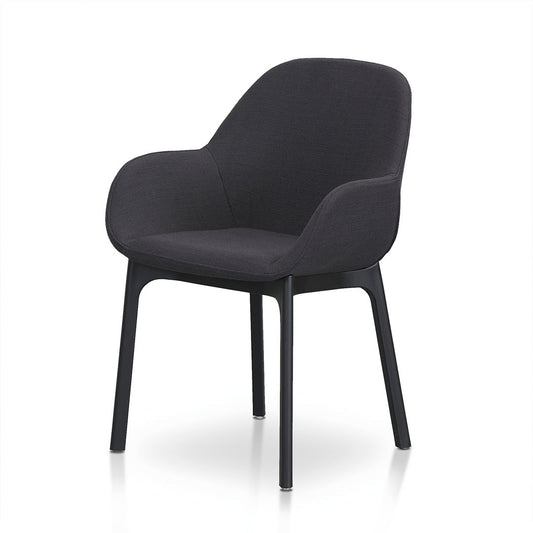 Ex Display - Arias Fabric Dining Chair - Black