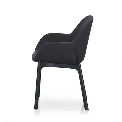 Ex Display - Arias Fabric Dining Chair - Black