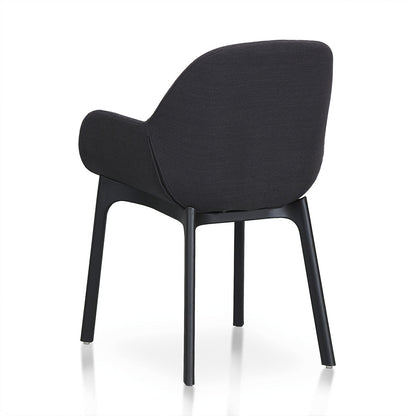 Ex Display - Arias Fabric Dining Chair - Black