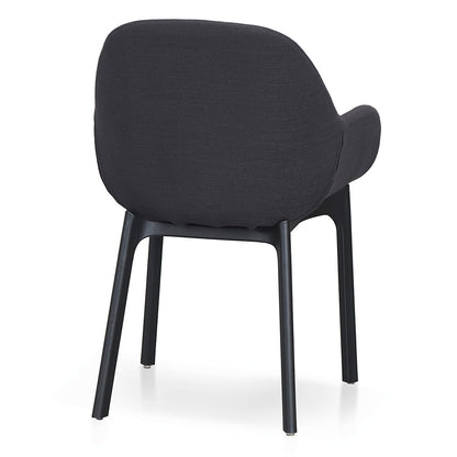 Ex Display - Arias Fabric Dining Chair - Black