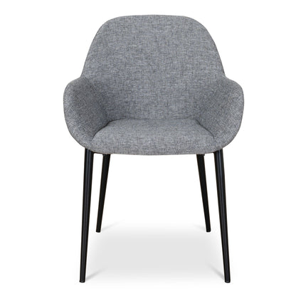 Set of 2 - Lynton Fabric Dining chair - Lava Grey