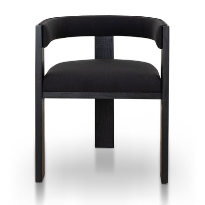 Set of 2 - Miles ELM Dining Chair - Full Black