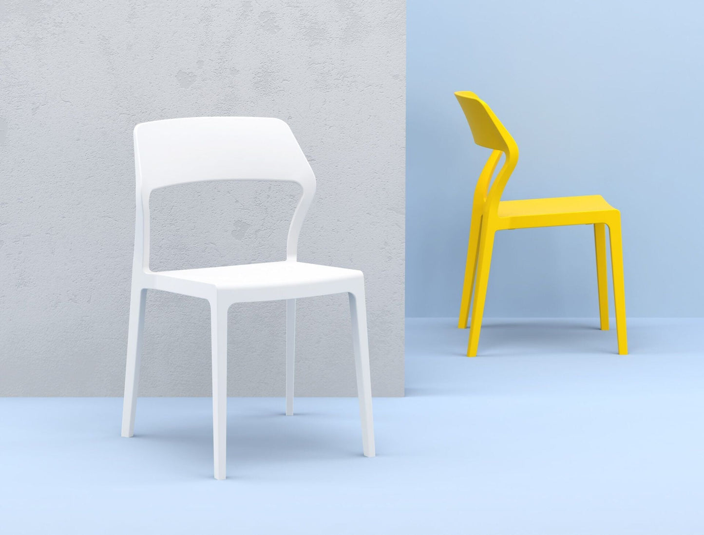 Specter Indoor / Outdoor Dining Chair - Yellow