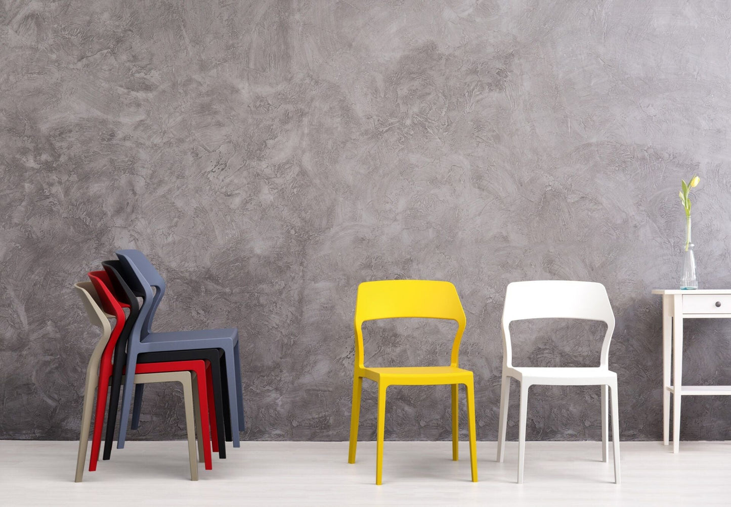 Specter Indoor / Outdoor Dining Chair - Yellow
