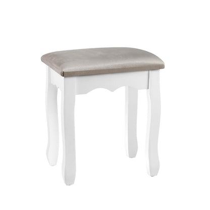 Artiss Dressing Table Stool Velvet Grey