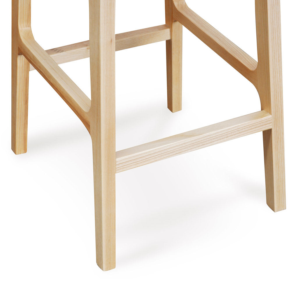 Ex Display - Harris Bar stool - Black - Natural - 65cm (H)