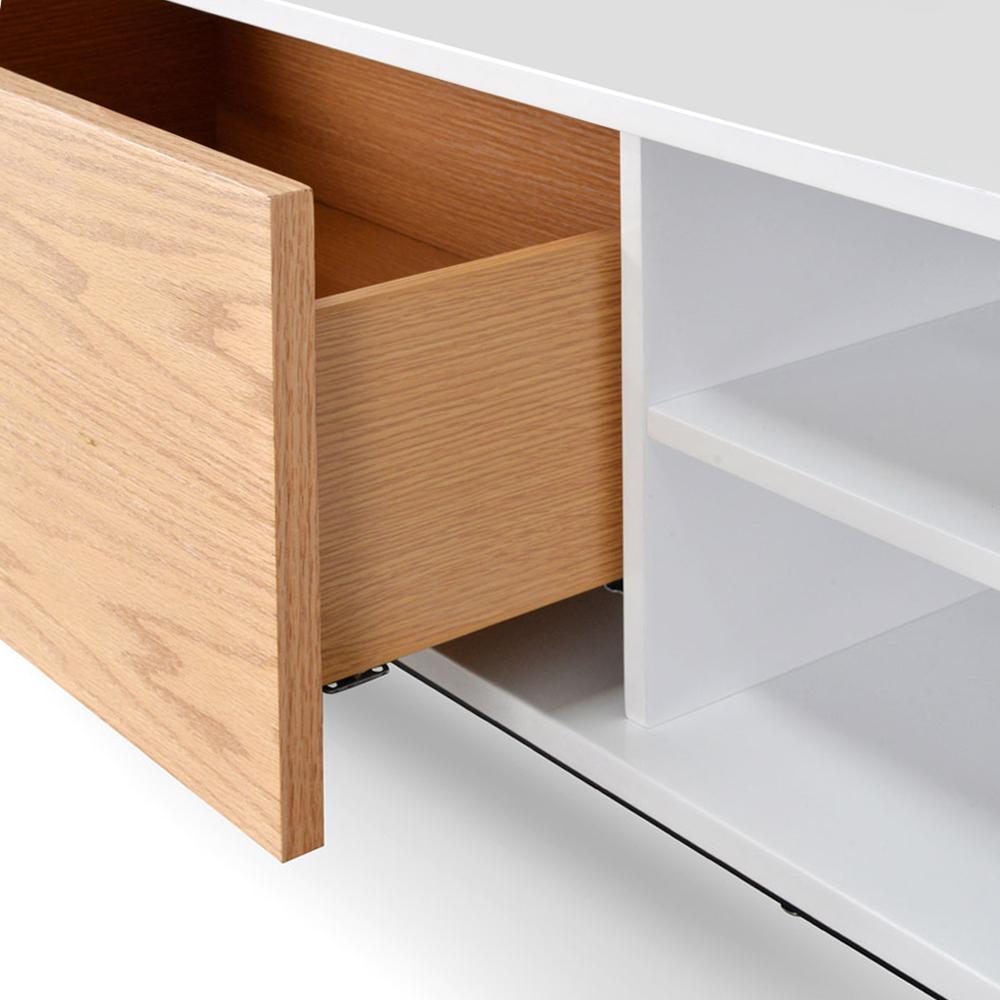 2.3m TV Entertainment Unit - Lowline - Natural