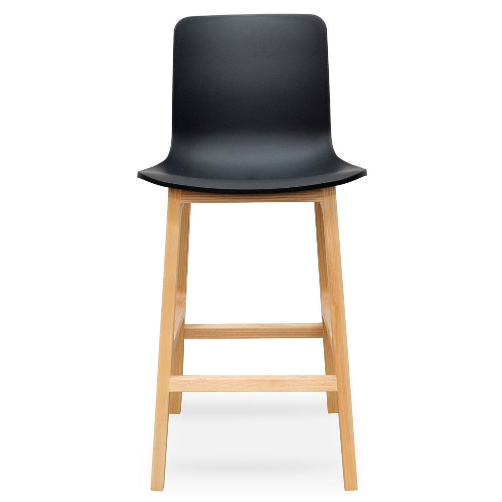 Ex Display - Harris Bar stool - Black - Natural - 65cm (H)