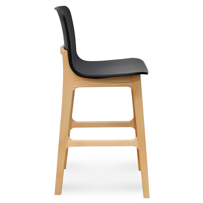 Ex Display - Harris Bar stool - Black - Natural - 65cm (H)