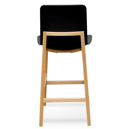 Ex Display - Harris Bar stool - Black - Natural - 65cm (H)