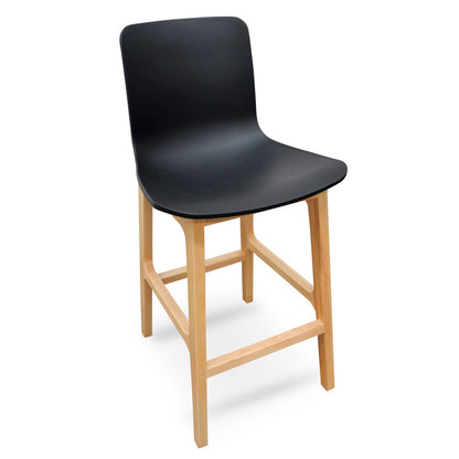 Ex Display - Harris Bar stool - Black - Natural - 65cm (H)