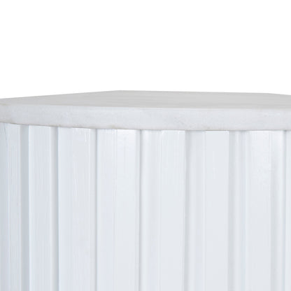 CDT10034-NI 1.5m Marble Console Table - White