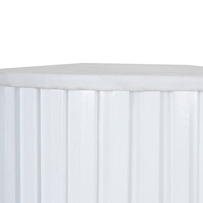 1.5m Marble Console Table - White