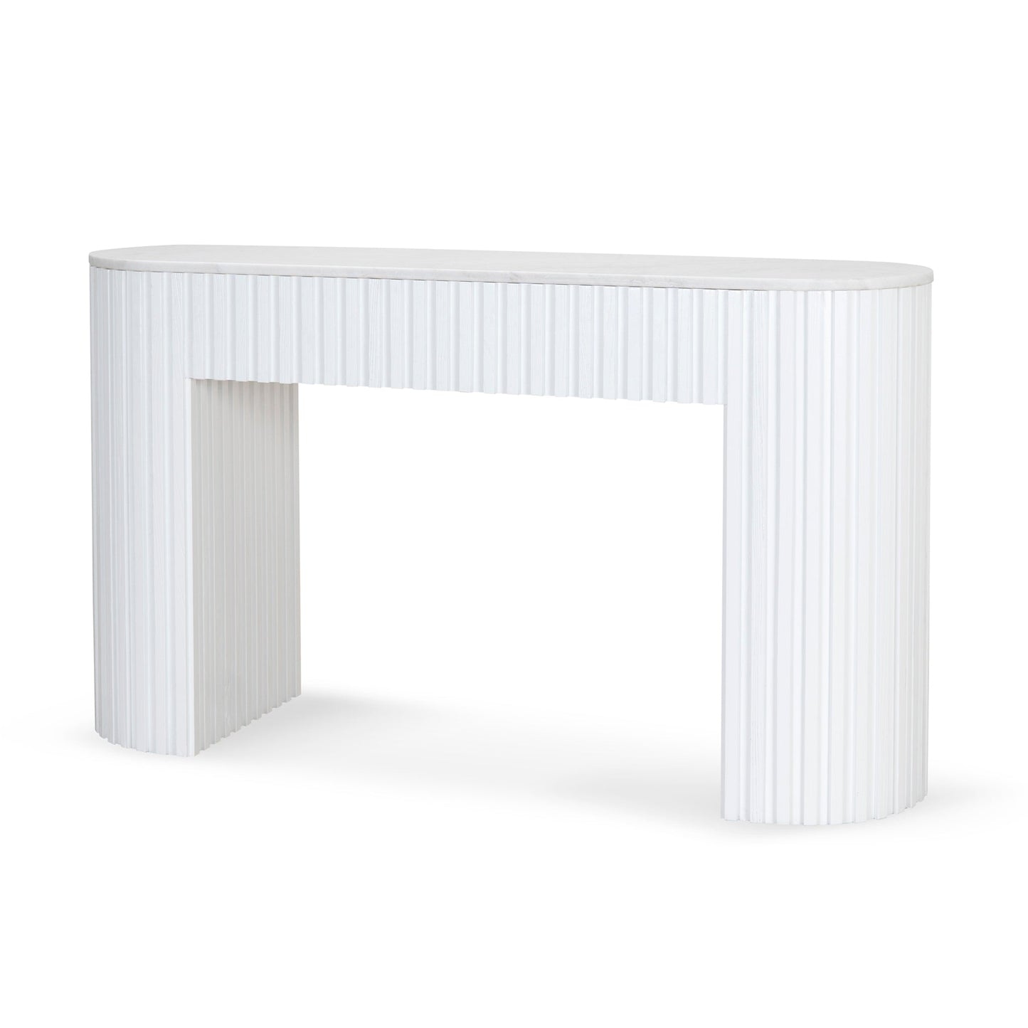 CDT10034-NI 1.5m Marble Console Table - White