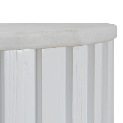 CDT10034-NI 1.5m Marble Console Table - White