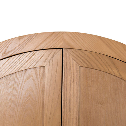 Zia 1.83m (H) Ash Curve Cabinet - Natural