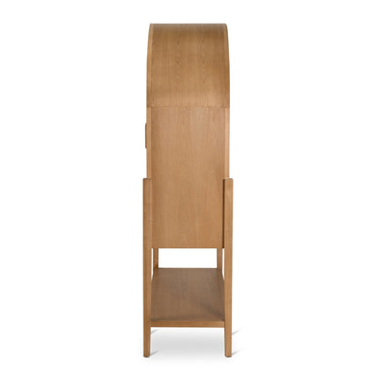 Zia 1.83m (H) Ash Curve Cabinet - Natural