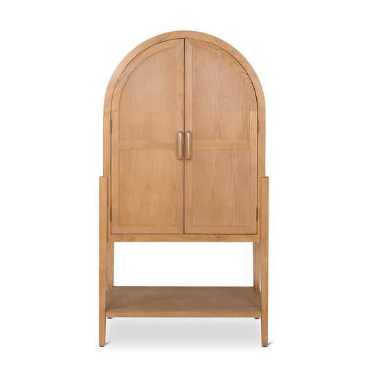 CDT10036-NI 1.83m (H) Ash Curve Cabinet - Natural