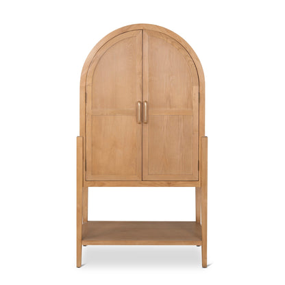 Zia 1.83m (H) Ash Curve Cabinet - Natural