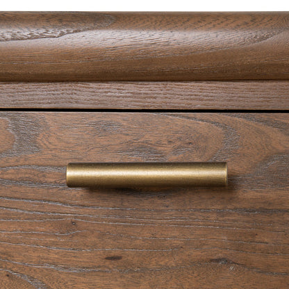 6 Drawer Wooden Chest - Walnut
